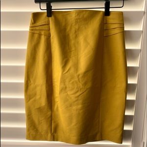Yellow Gold Pencil Skirt